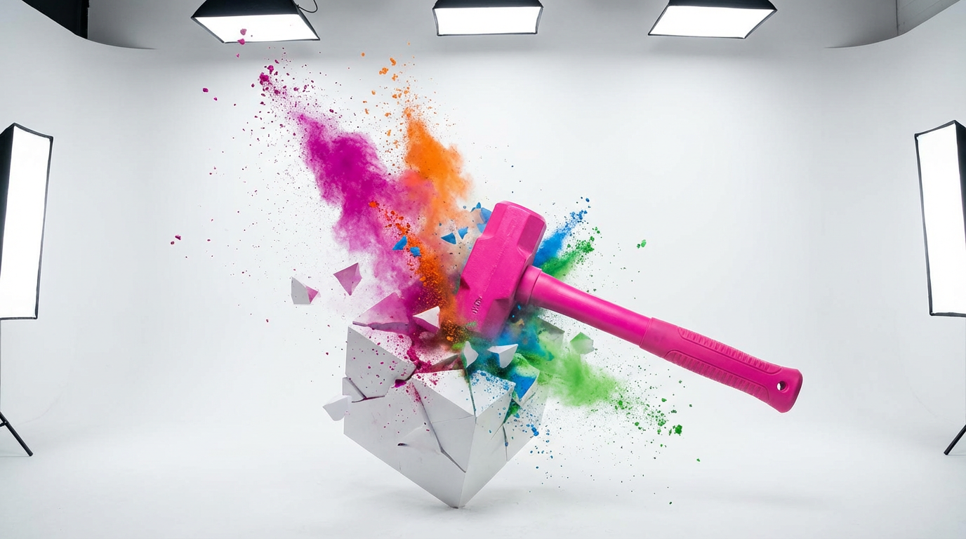 Abstract shattered glass texture representing broken corporate norms